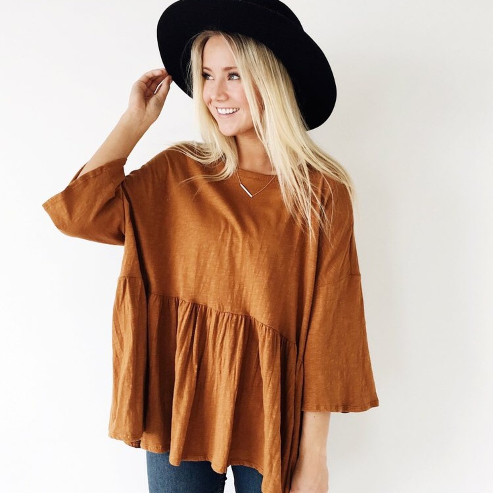 Oversized Peplum Top